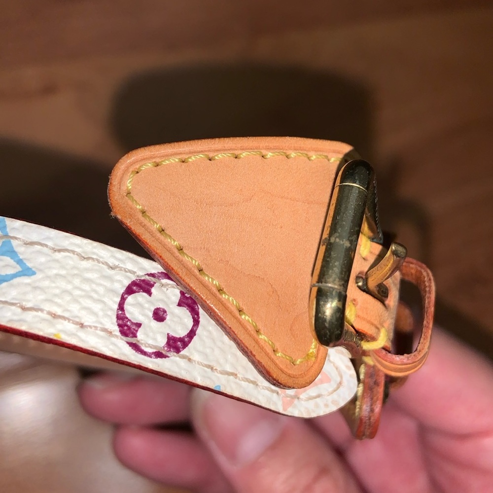 Authentic Louis Vuitton Leather Murakami Bracelet Cuff - Picture 7 of 14